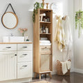 Badezimmerschrank aus natürlichem Rattan und Leinen zur Aufbewahrung von Handtüchern, modernes Design