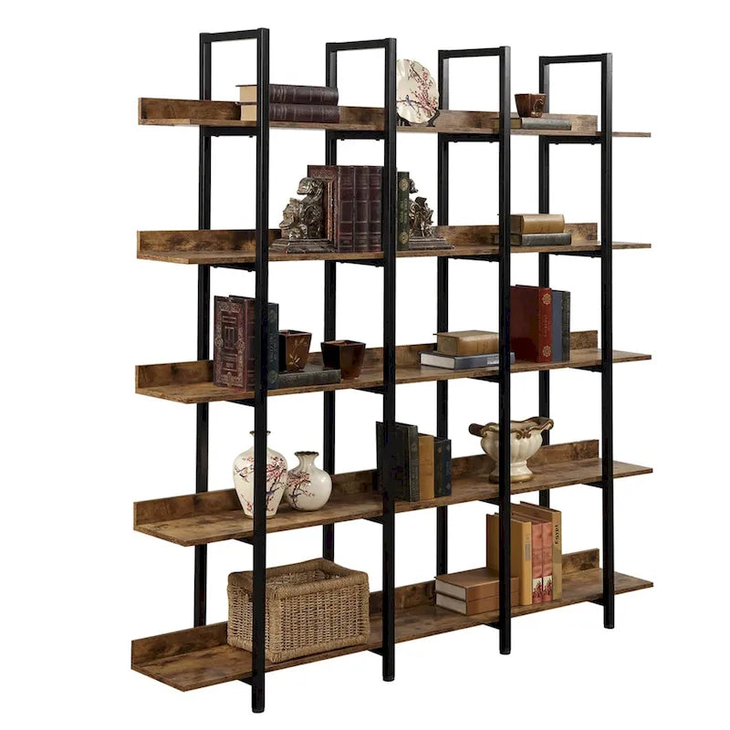 Regal im Vintage-Industriestil mit Metallgestell