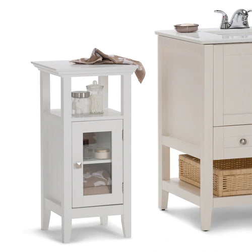Meuble de rangement au sol pour salle de bain, H 30 pouces x L 15 pouces - 15W x 14D x 30H - 15W x 14D x 30H