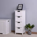 Mueble de almacenaje blanco para baño, independiente y con cajones
