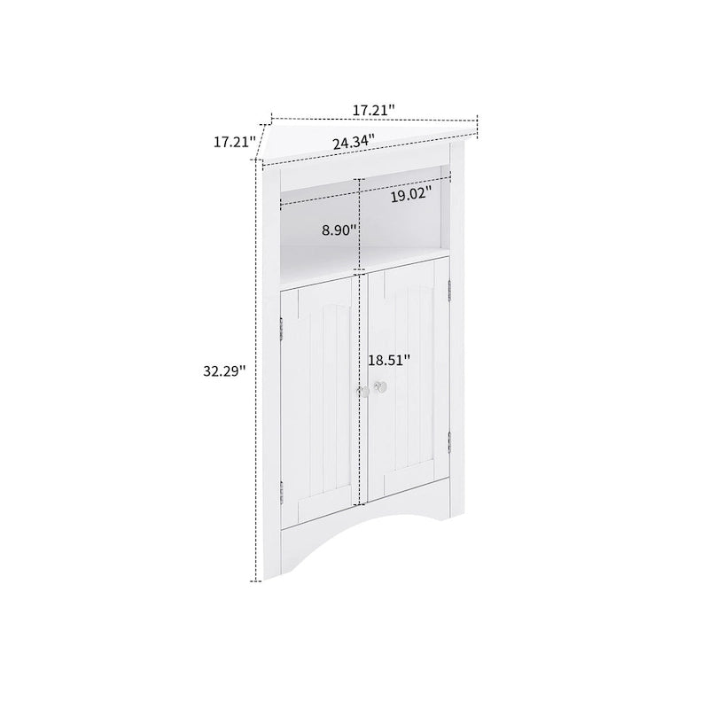 Klassischer, stilvoller Eckschrank aus Holz für den Innenbereich