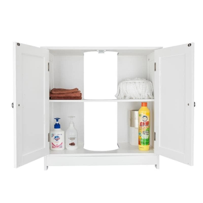 Mueble de baño de madera de 23, con 2 puertas, para montar en la pared o colocar en el suelo