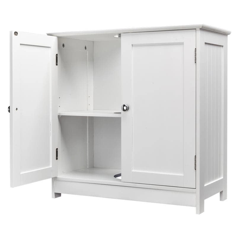 23 Badezimmerschrank aus Holz zur Wandmontage, mit 2 Türen und Stauraum