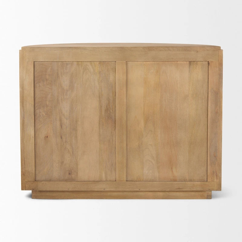 Akzentschrank aus hellbraunem Massivholz