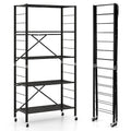 5-stufiges verstellbares Regal mit Rollen für Garage, Küche und Balkon - 30 x 13.5 x 60