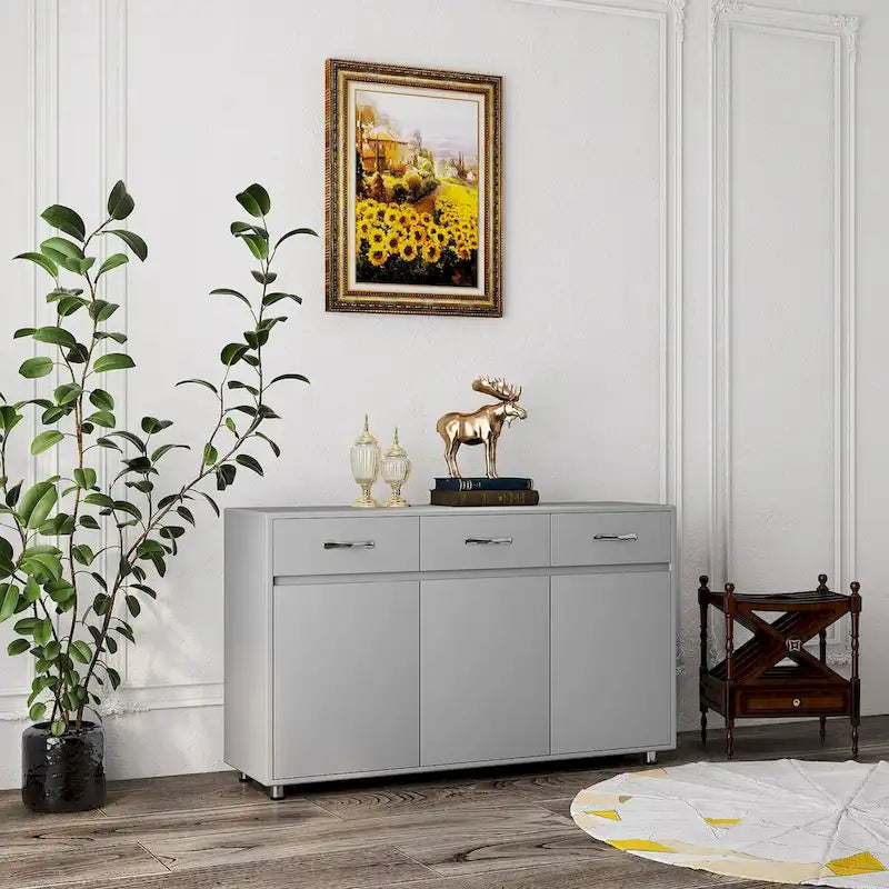 Mesa auxiliar de tres puertas para comedor, sala de estar y cocina