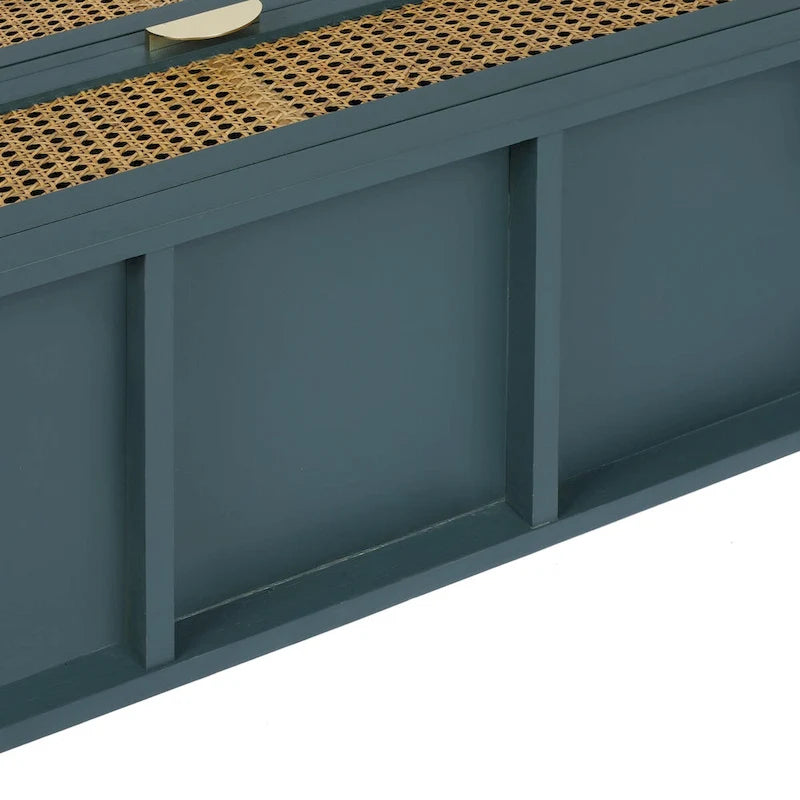 Schrank mit 3 Schubladen, natürliches Rattan, geeignet für Schlafzimmer, Wohnzimmer und Arbeitszimmer