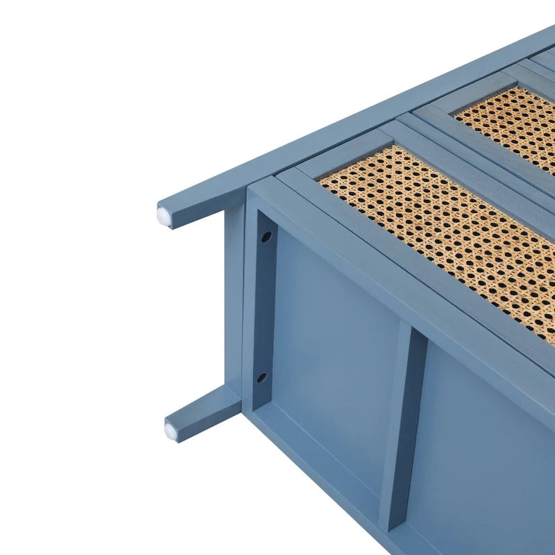 Schrank mit 3 Schubladen, natürliches Rattan, geeignet für Schlafzimmer, Wohnzimmer und Arbeitszimmer