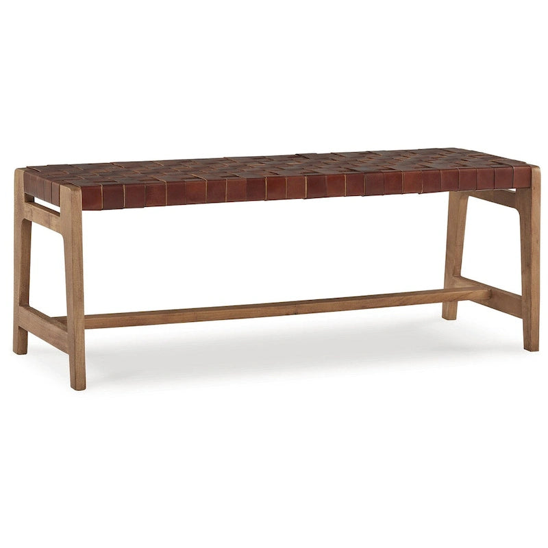 Akzentbank in Natur/Braun - 48 W x 15.75 D x 18.13 H