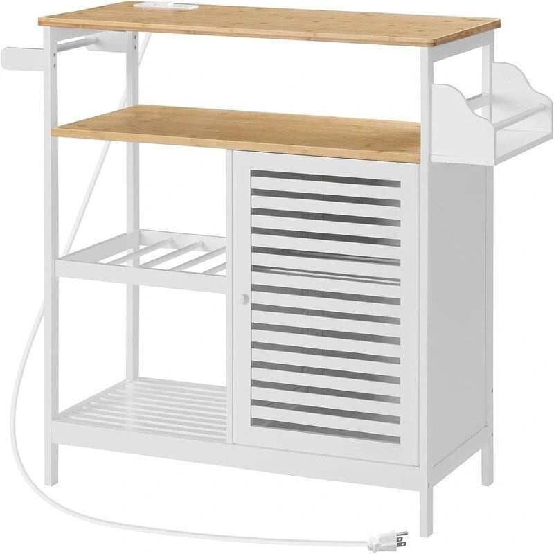 4-stufiger Kaffeewagen und Mikrowellenständer - 15.7D x 31.4W x 33.6H