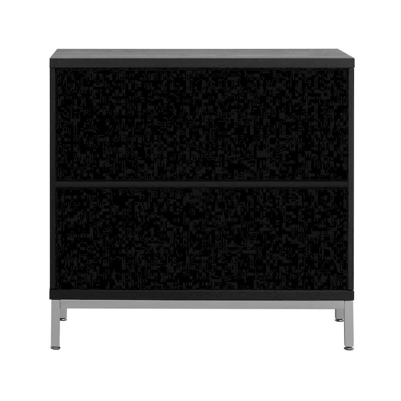 Armario decorativo con chapa de madera maciza y estructura de patas metálicas - 34L x 15.5W x 31.9H