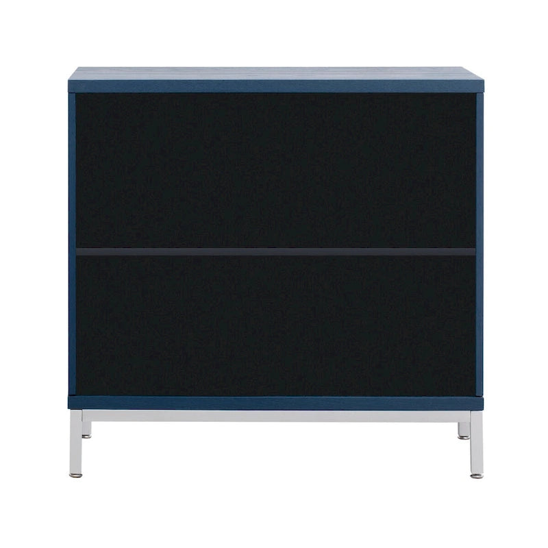 Meuble d’appoint avec placage en bois massif et piètement métallique - 34L x 15.5W x 31.9H