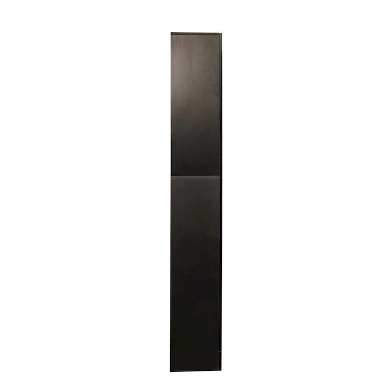 Mueble independiente con estantes no ajustables y dos puertas, negro